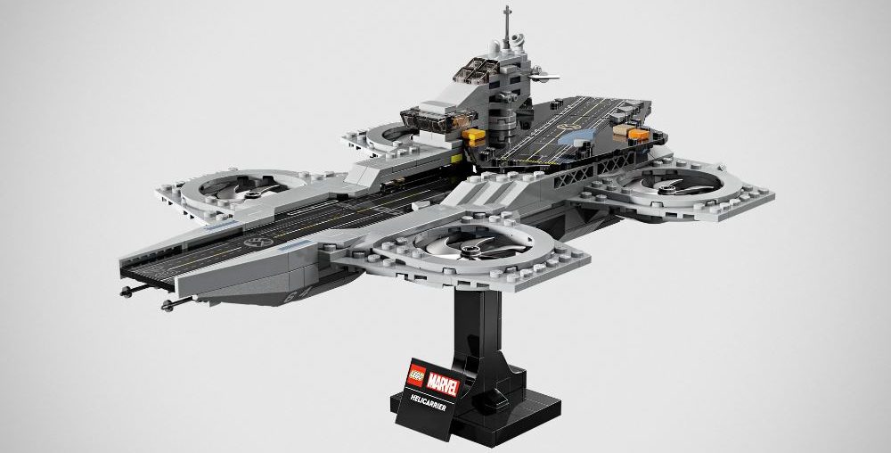 Lego Marvel Helicarrier dos Vingadores reproduz a enorme nave dos heróis