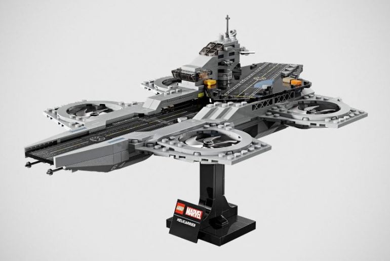 Lego Marvel Helicarrier dos Vingadores reproduz a enorme nave dos heróis