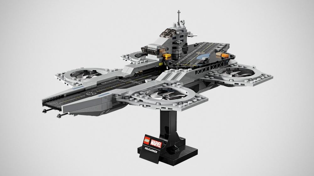 Lego Marvel Helicarrier dos Vingadores reproduz a enorme nave dos heróis