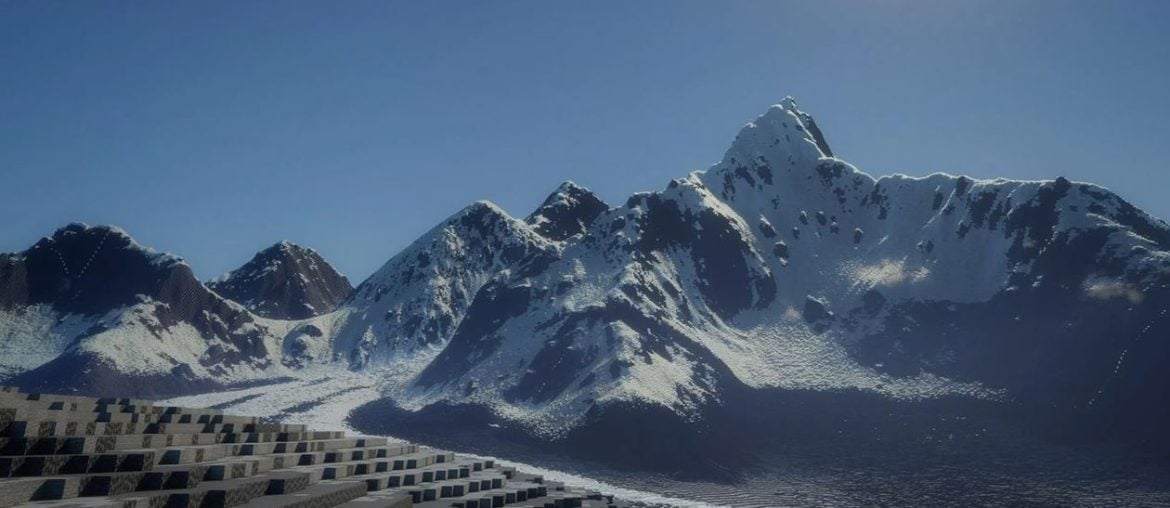 Jogador recria o Monte Everest em Minecraft e inclui acampamento e base