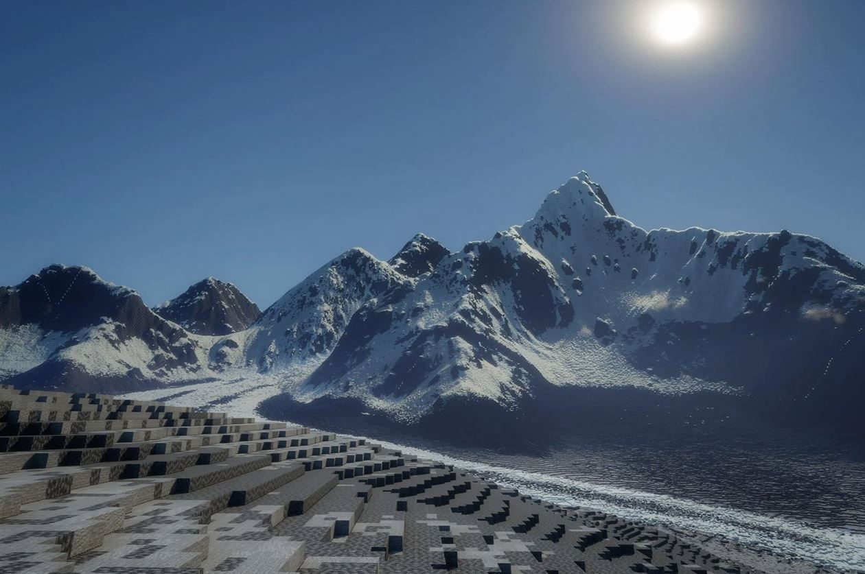 Jogador recria o Monte Everest em Minecraft e inclui acampamento e base