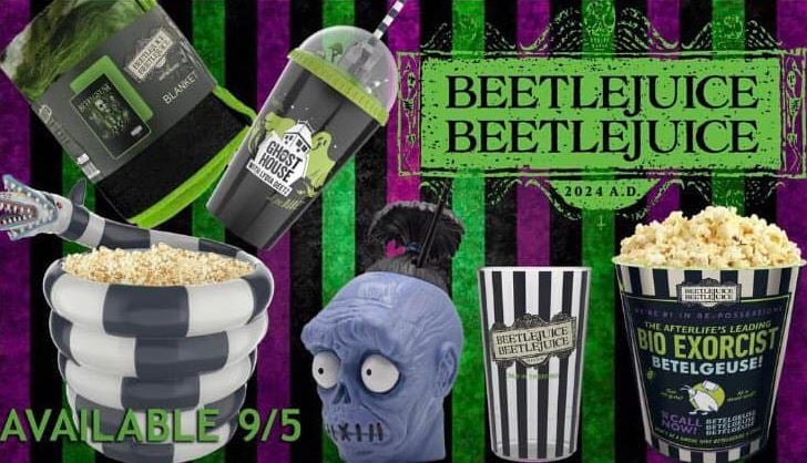 Baldes de pipoca do Beetlejuice da Regal Theatres esbanjam diversão