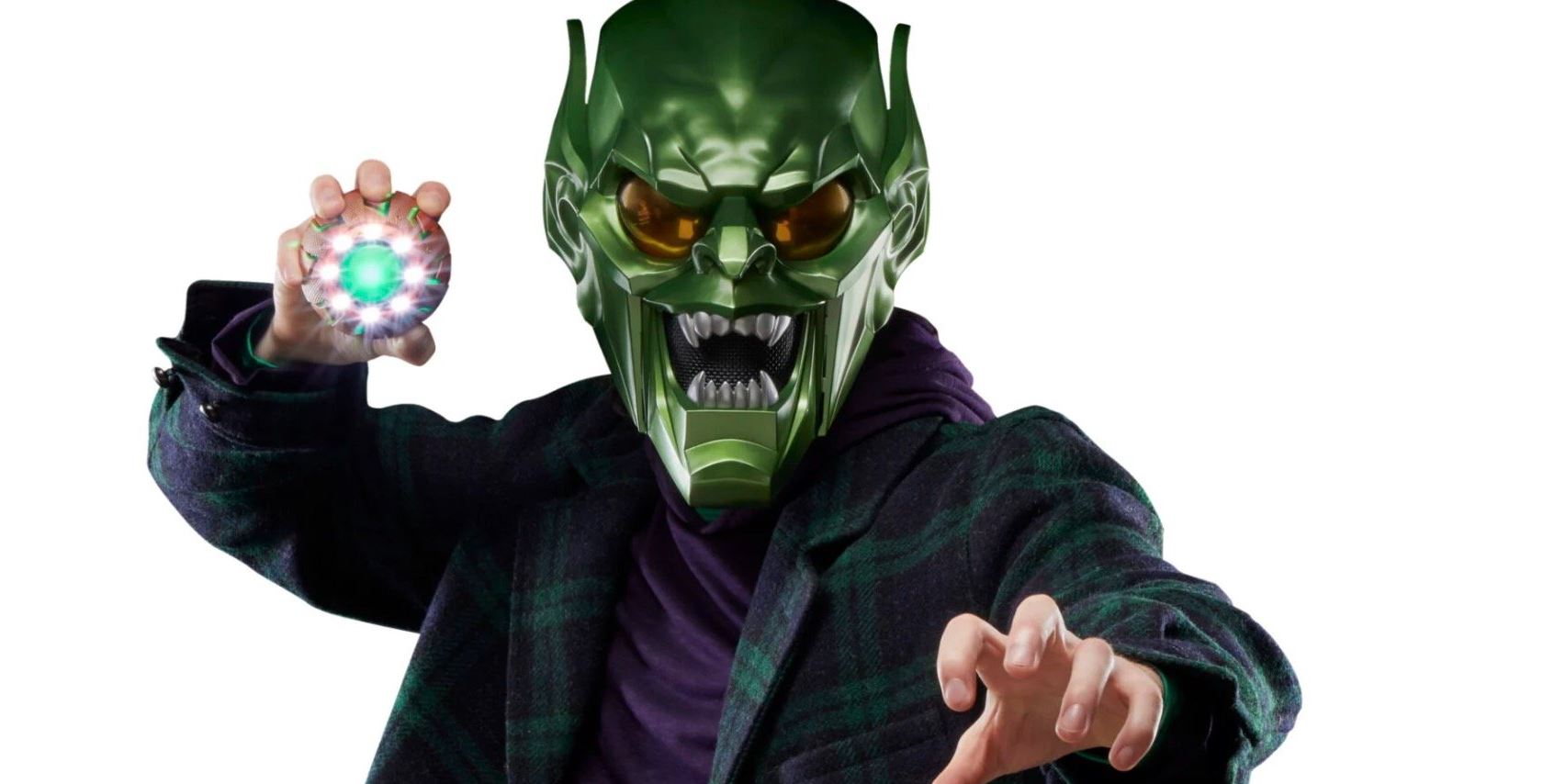 Hasbro revela réplica do capacete do Duende Verde da Marvel Legends e abóboras eletrônicas