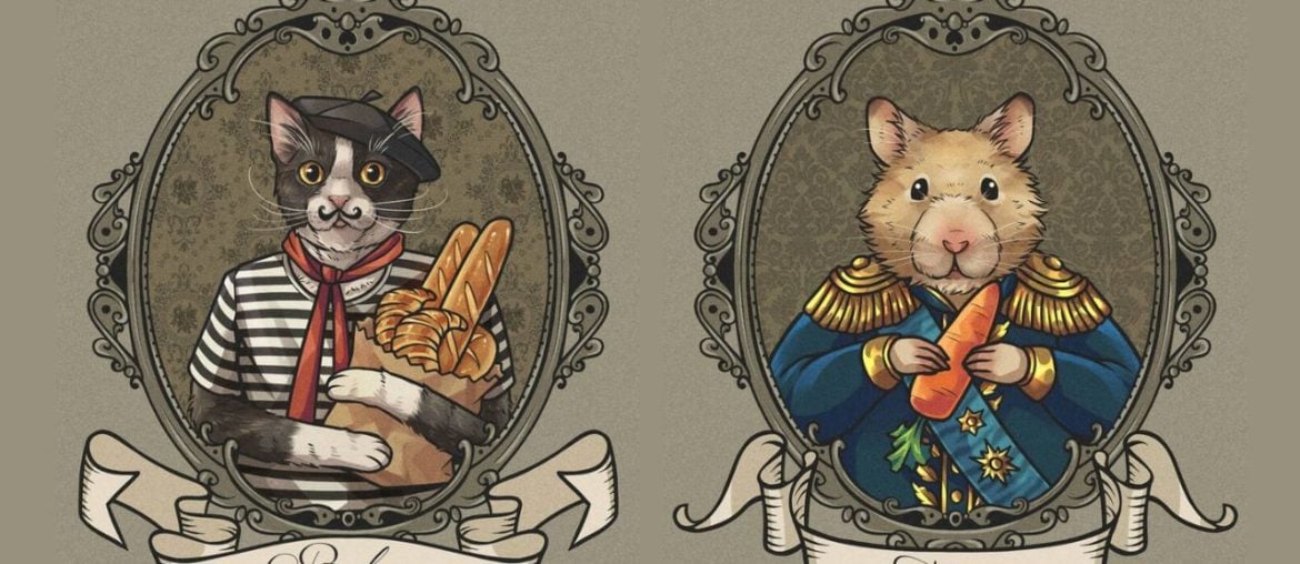 Artista cria digitalmente retratos vintage de animais