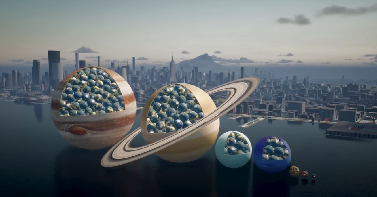 Artista 3D mostra quantas Terras cabem dentro de outros planetas do sistema solar