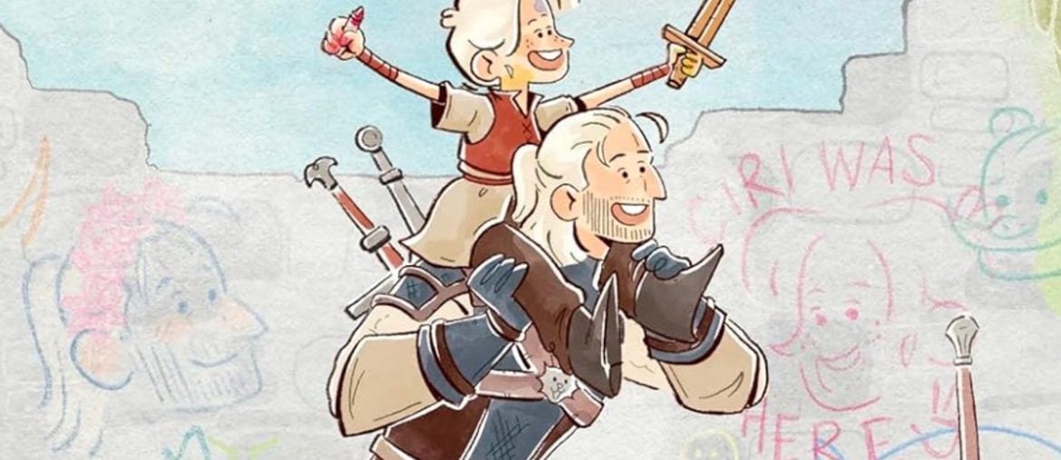 Livro infantil The Little Witcher Imagina Geralt de Rivia como um pai amoroso