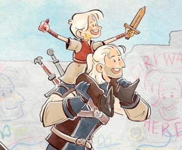 Livro infantil The Little Witcher Imagina Geralt de Rivia como um pai amoroso