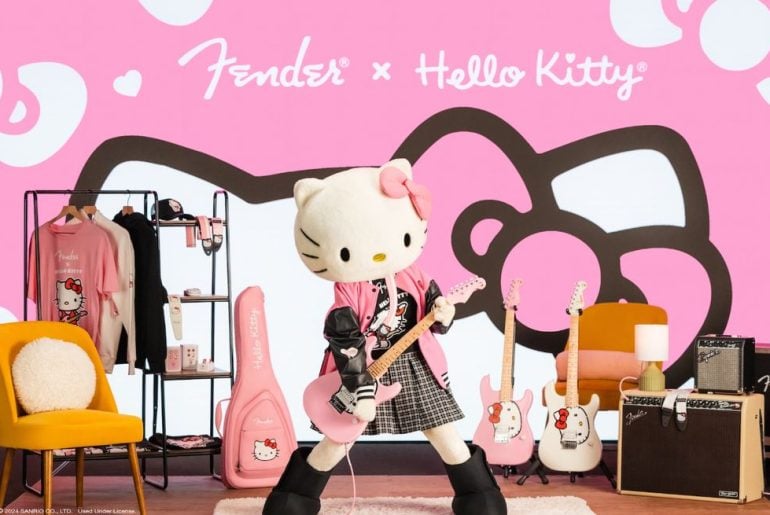 Fender e Hello Kitty se unem em celebração dos 50 anos com guitarra exclusiva e mais