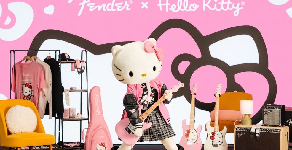 Fender e Hello Kitty se unem em celebração dos 50 anos com guitarra exclusiva e mais