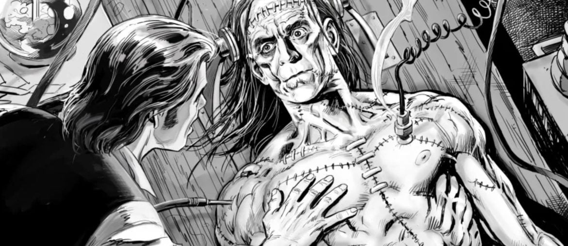 Nova Graphic Novel de FRANKENSTEIN apresenta design original de Boris Karloff como o Monstro