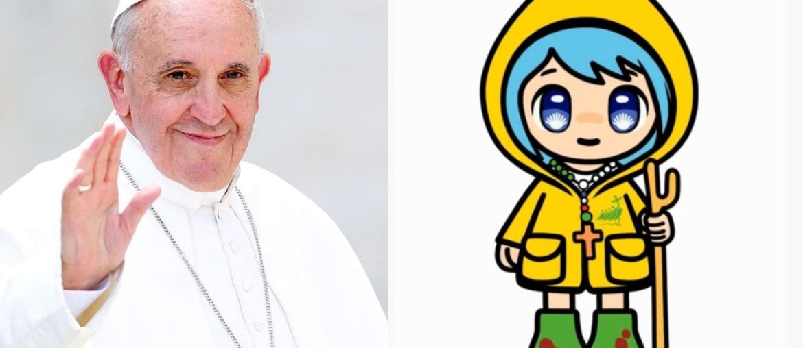 O Vaticano revela mascote, uma personagem de anime chamada Luce