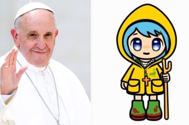 O Vaticano revela mascote, uma personagem de anime chamada Luce