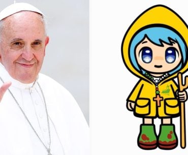 O Vaticano revela mascote, uma personagem de anime chamada Luce