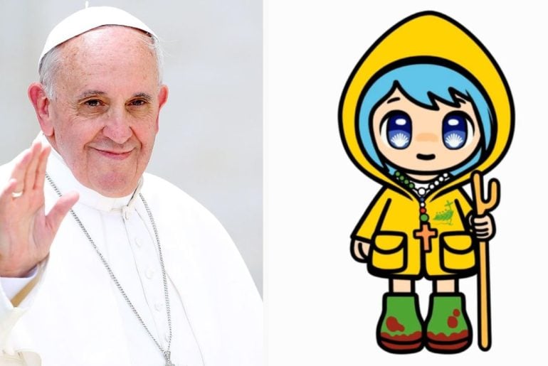 O Vaticano revela mascote, uma personagem de anime chamada Luce