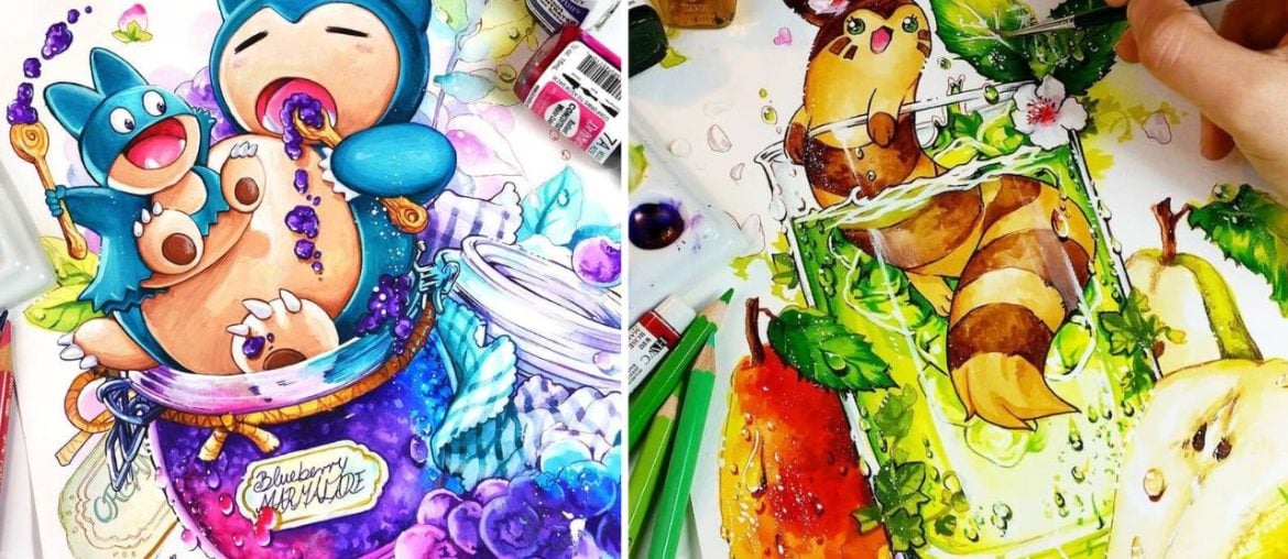 Arte de Pokémon em estilo Mangá e outros trabalhos