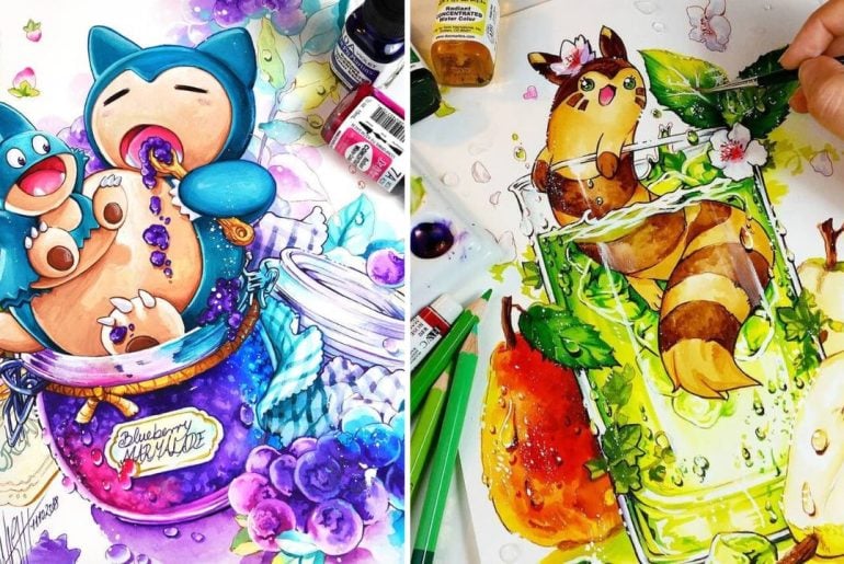 Arte de Pokémon em estilo Mangá e outros trabalhos