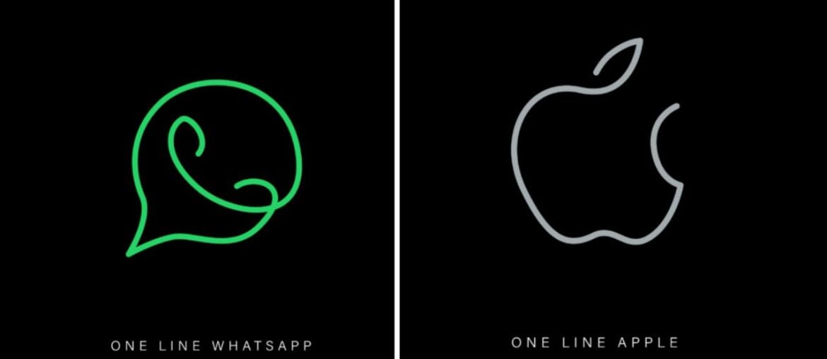 Designer recria logos famosos usando apenas uma linha ininterrupta