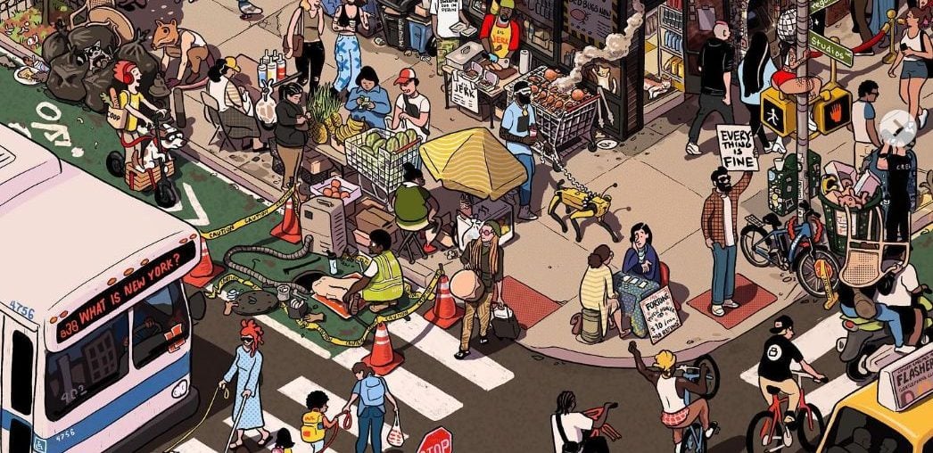 Ilustrações capturam o lado estranho e maravilhoso de Nova York