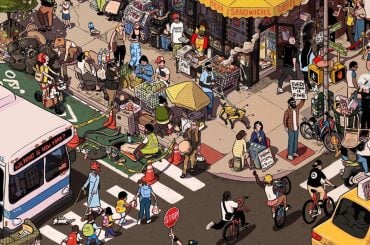 Ilustrações capturam o lado estranho e maravilhoso de Nova York