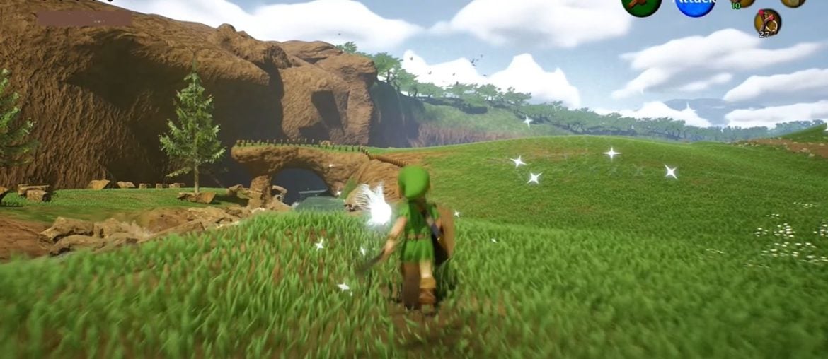 Novo Vídeo Mostra 30 Minutos do Remake de Zelda Ocarina of Time no Unreal Engine 5.5