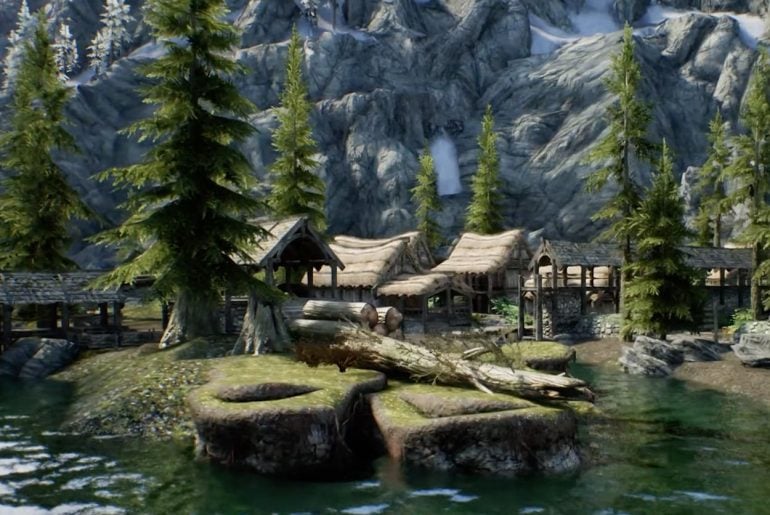 Skyrim no Unreal Engine 5: Mapa inteiro no jogo foi feito com o motor gráfico