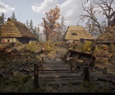 Vila medieval no Unreal Engine 5.4 mostra como poderia ser um jogo de Witcher