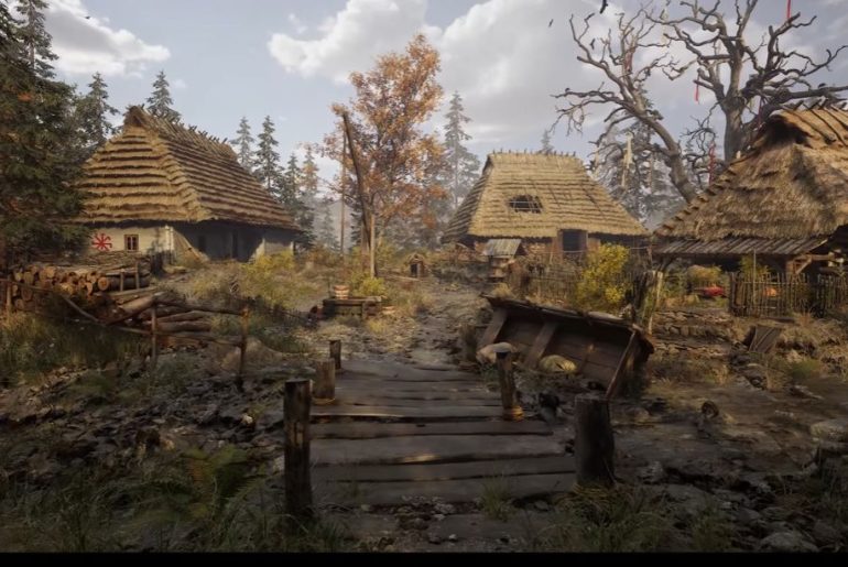 Vila medieval no Unreal Engine 5.4 mostra como poderia ser um jogo de Witcher