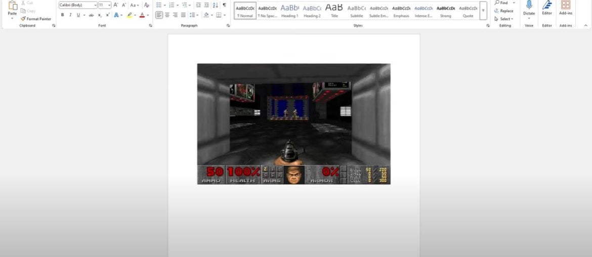 Agora você pode jogar DOOM no Microsoft Word