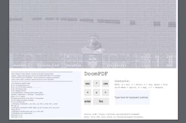 É possível rodar DOOM em um Arquivo PDF