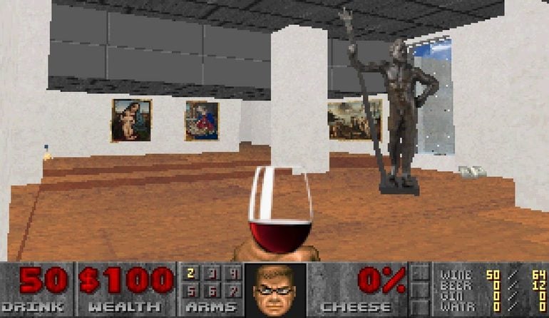 Doom: The Gallery Experience - um jogo elegante com arte e vinho