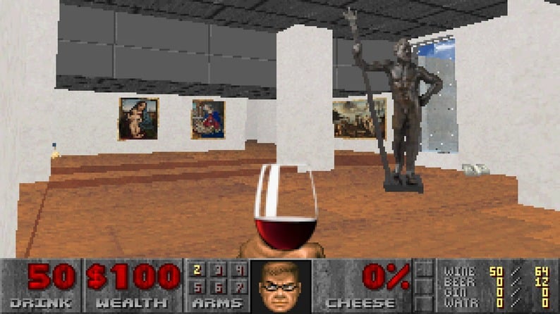 Doom: The Gallery Experience - um jogo elegante com arte e vinho