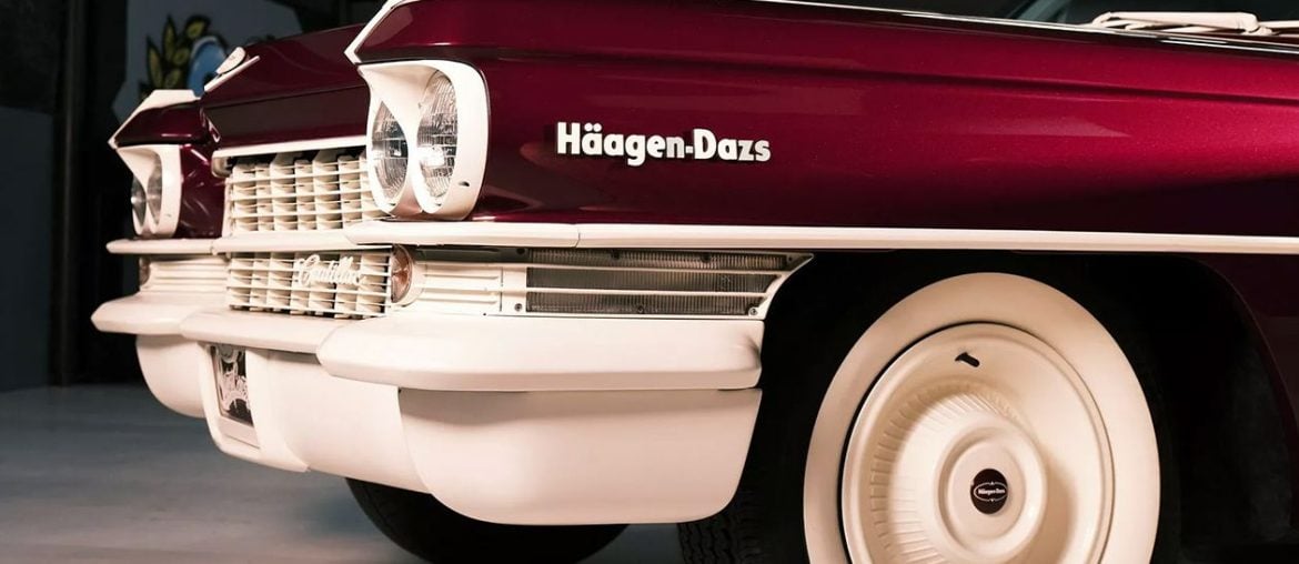 Haagen-Dazs e West Coast Customs criam Cadillac inspirado em sorvete para comercial do Super Bowl