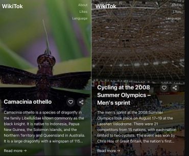 WikiTok transforma a Wikipedia em um feed infinito de artigos