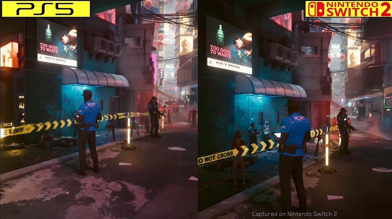 Cyberpunk 2077 para Switch 2 impressiona e é comparado no PS5, Xbox Series S e Steam Deck