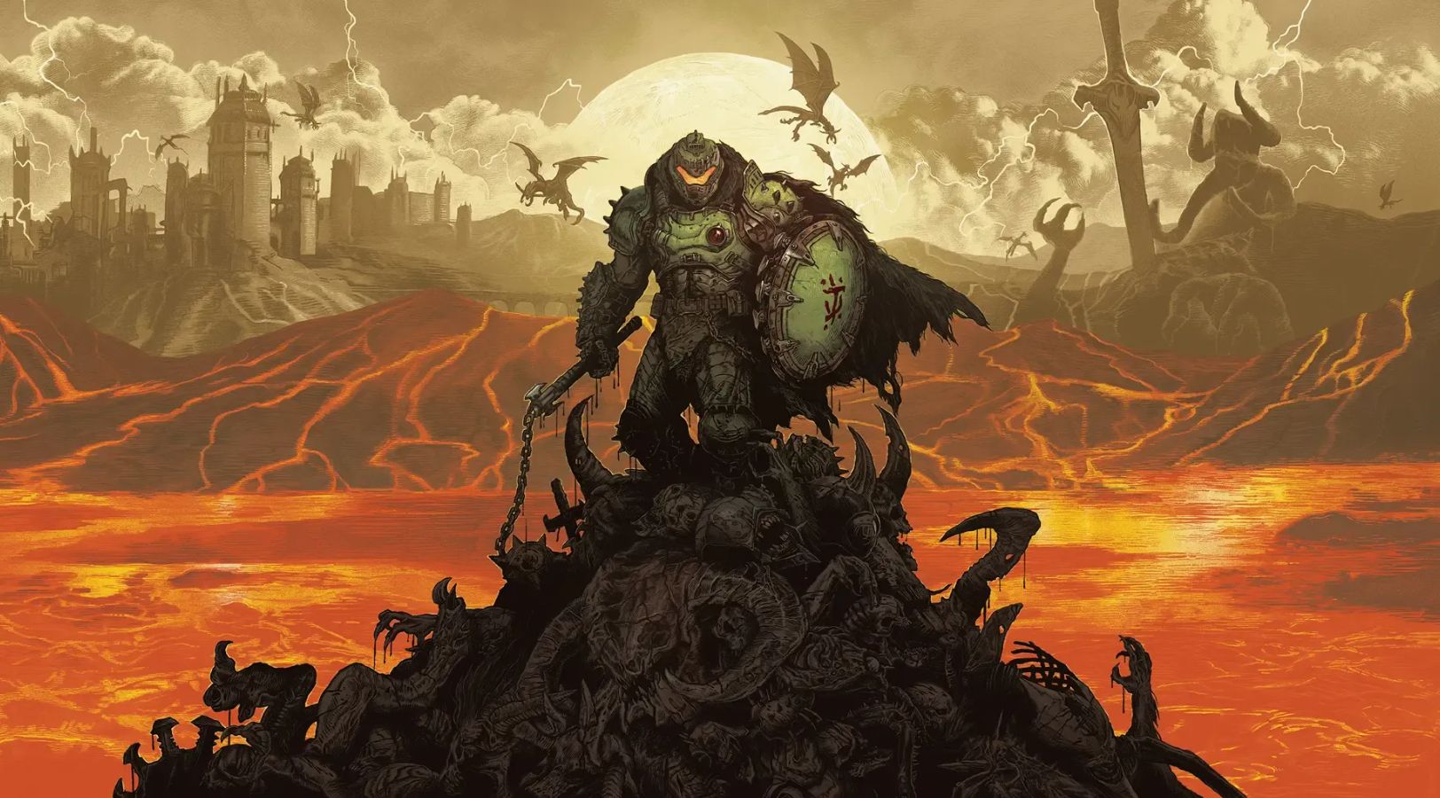 Doom: The Dark Ages oferece experiência atmosférica e frenética com batalhas intensas
