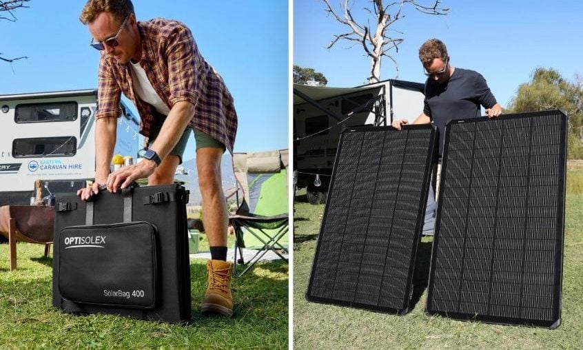 OptiSolex: um painel solar de 400W que cabe em uma maleta e você pode carregar na mão
