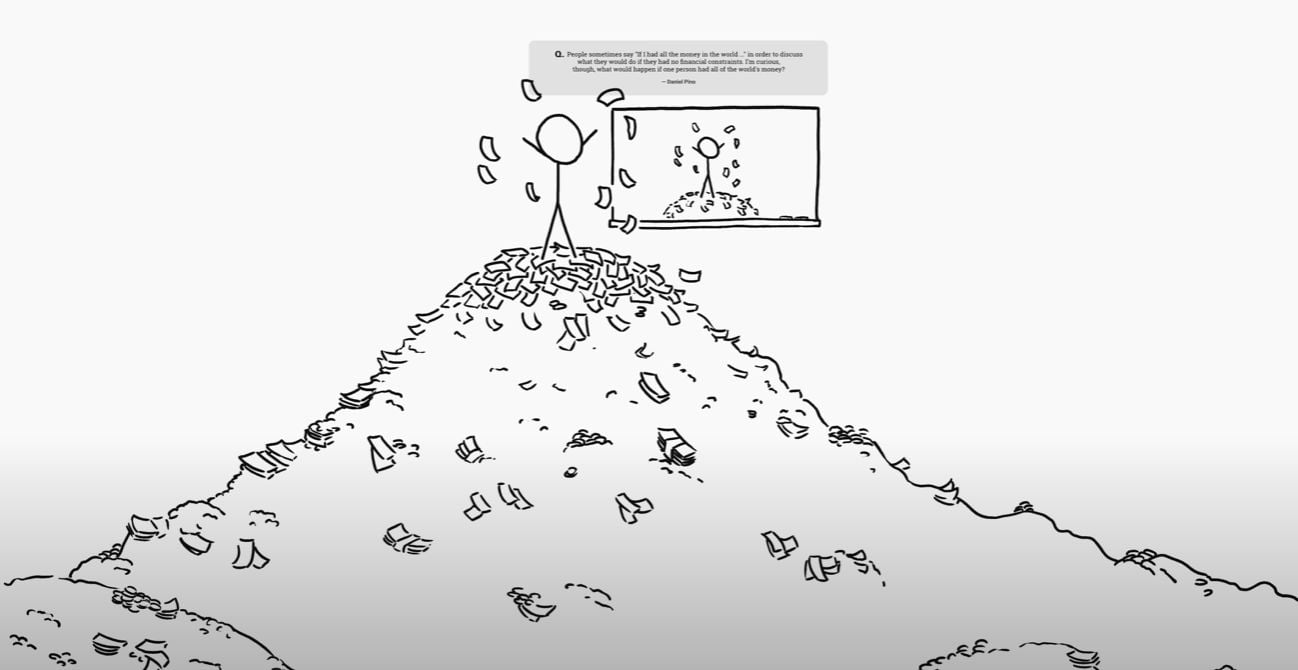 Por que ter todo o dinheiro do mundo tornaria impossível gastá-lo?