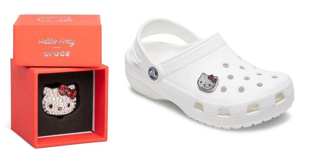 Sanrio e Crocs lançam Jibbitz com cristais Swarovski de Hello Kitty, Kuromi e My Melody por US$ 99