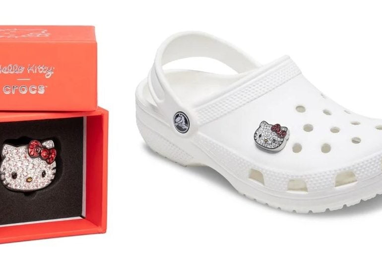 Sanrio e Crocs lançam Jibbitz com cristais Swarovski de Hello Kitty, Kuromi e My Melody por US$ 99
