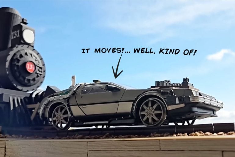 Fã de De Volta para o Futuro recria icônica cena do trem com maquete motorizada e impressora 3D