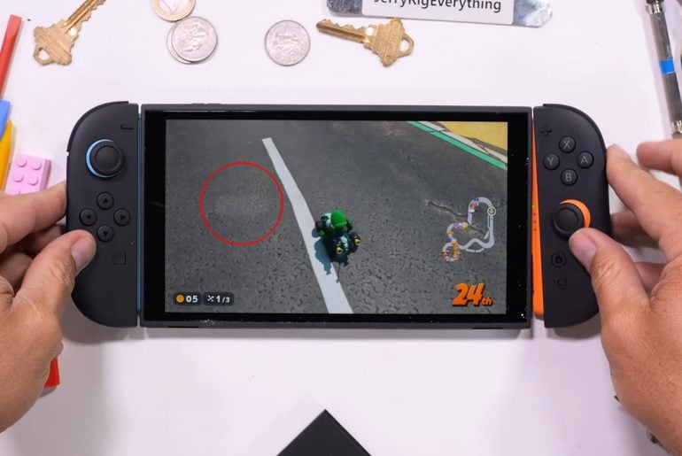 Teste de durabilidade do Nintendo Switch 2 revela tela fácil de riscar