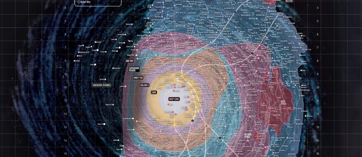 Mapa galáctico de STAR WARS é colossal e o tipo de maravilha nerd que nos faz lembrar do tamanho desse universo
