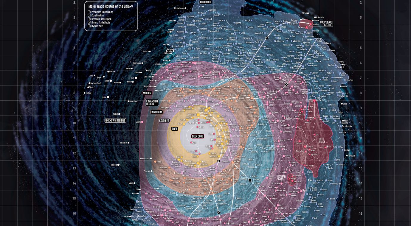 Mapa galáctico de STAR WARS é colossal e o tipo de maravilha nerd que nos faz lembrar do tamanho desse universo