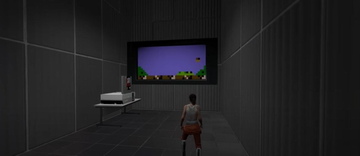 Rodar um emulador de NES dentro de Portal 2 não faz muito sentido, mas funciona