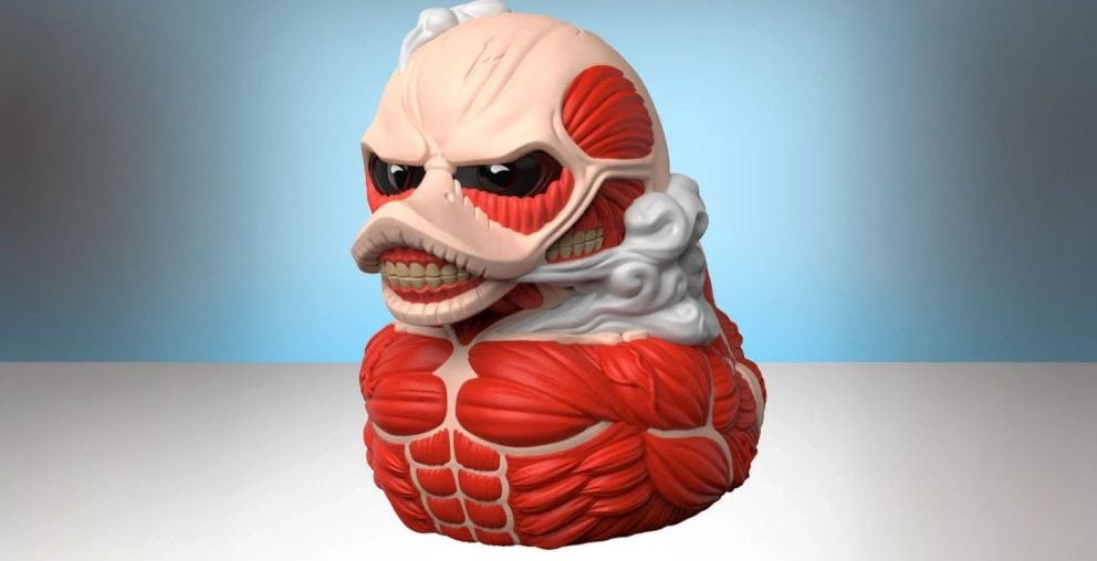 Patinho bizarro: Titã Colossal de Attack on Titan ganha versão emborrachada