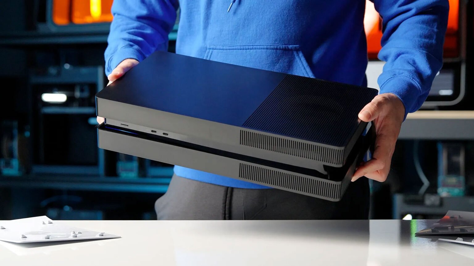 Case do PS5 da BoxPlates deixa o console com estilo minimalista e reto
