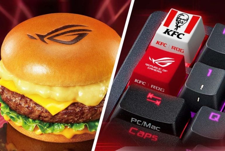 Wagyu, teclas personalizadas e sonho gamer: o combo gamer da KFC China com a ROG