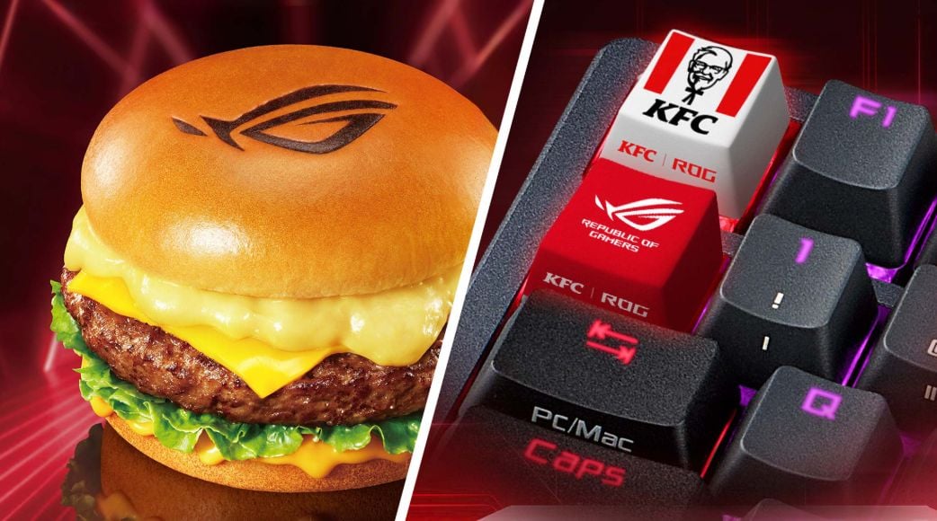 Wagyu, teclas personalizadas e sonho gamer: o combo gamer da KFC China com a ROG