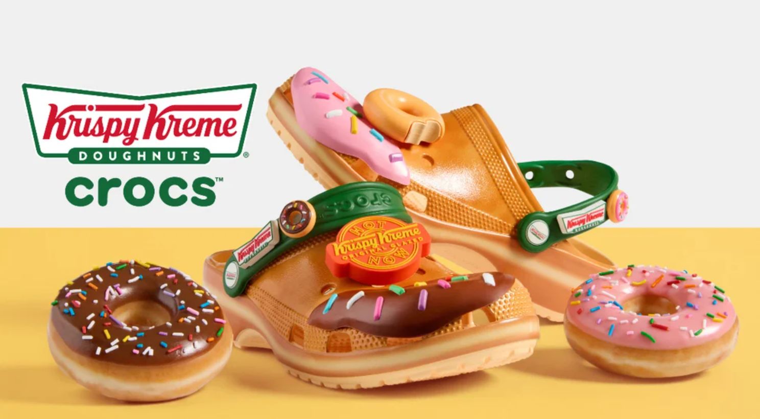 Krispy Kreme e Crocs lançam sapatos com tema de donuts