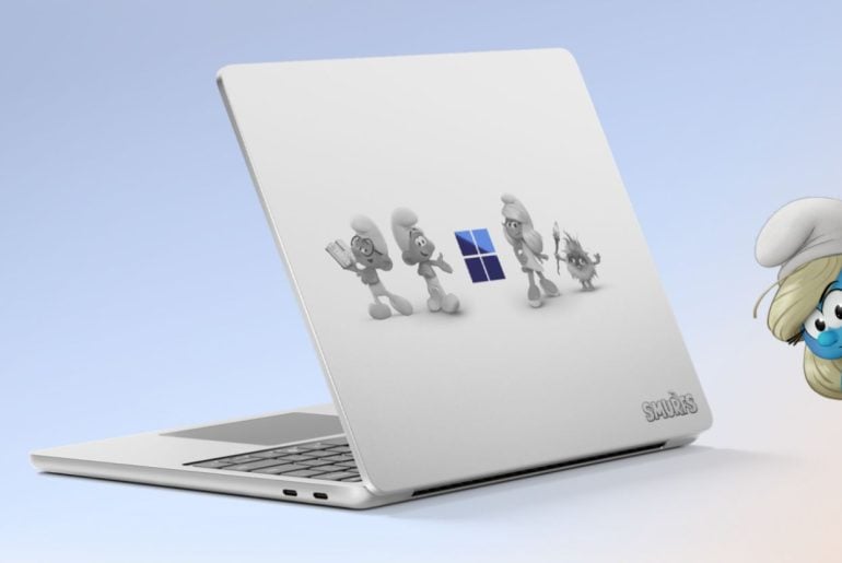 Microsoft lança Smurface, laptop compacto e potente inspirado nos Smurfs
